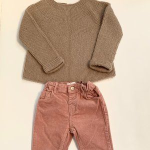 Zara Sweater Infant Girl Outfit